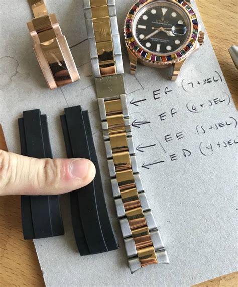 how to put rolex bracelet back on|rolex oysterflex strap size chart.